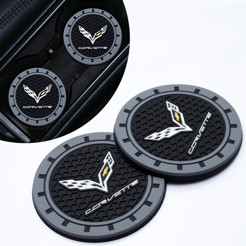 1997-2025 C5 C6 C7 C8 Corvette Cup Holder Coasters - Black